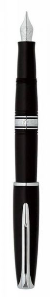 Ручка перьевая WATERMAN Charleston 13011 F (S0701030) Black CT (F) чернила: синий перо золото 18K хром